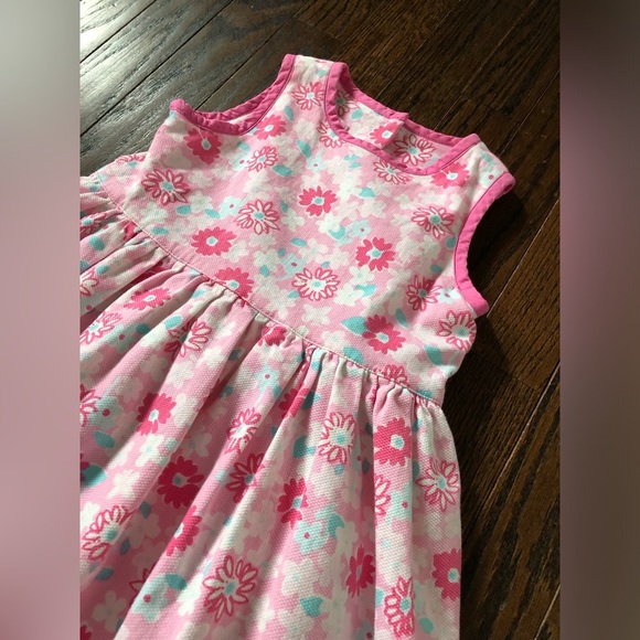 Lilly Pulitzer Girls 5 Pink Floral Textured A-Line Dress w/Lined Ruffled Skirt - Picture 3 of 12